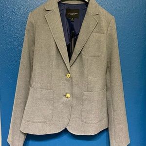 Banana Republic blazer - NWT! Size 0. Gray w/ gold buttons.